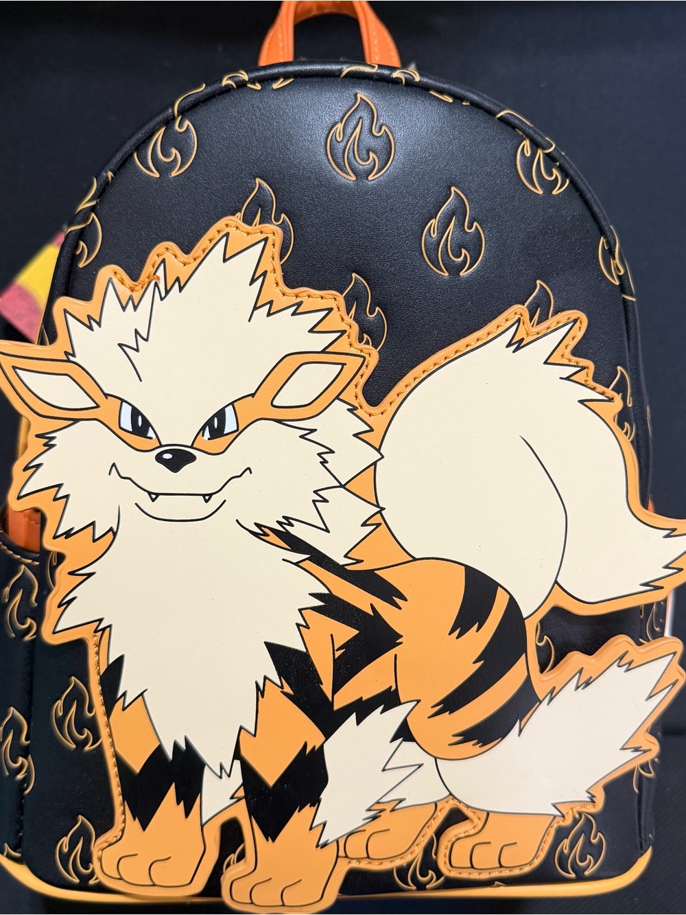 Loungefly Pokémon Flame Accent Mini Backpack - Black & Orange